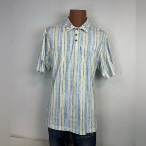 PGA Tour Quarter Button Short Sleeve Men’s Size Large Polo Shirt